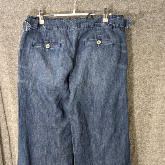 New! Martin + Osa Wide Leg Buckel Detailing Linen Blend TALL Jeans 29L - Picture 7 of 7